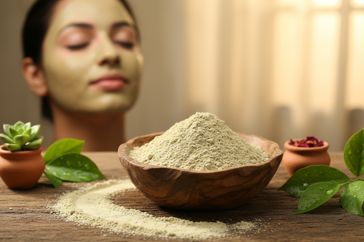 Discover the ancient beauty ritual that has stood the test of time — Bhoomi Rooted Multani Mitti, a 100% pure and natural clay sourced from the heart of India.
Rich in minerals, this earthy mask gently absorbs excess oil, unclogs pores, and rejuvenates dull skin, leaving it soft, radiant, and naturally glowing.